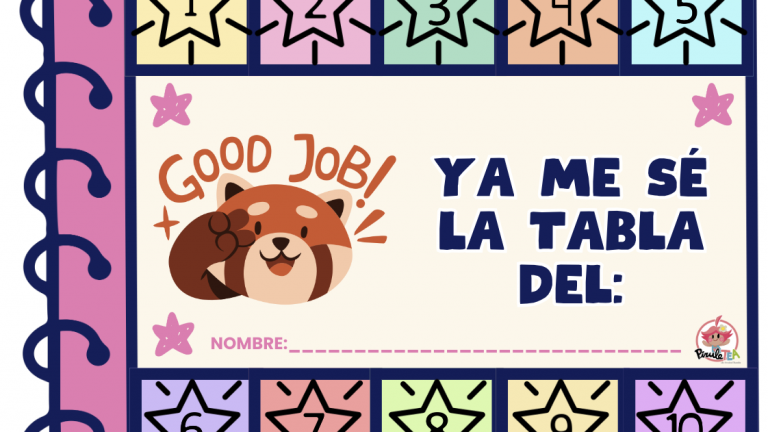 Carnet de las tablas de multiplicar